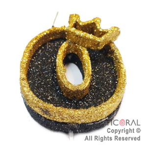 VELA NUMERO CORPOREO CON GIBRE ORO N.0 x 1
